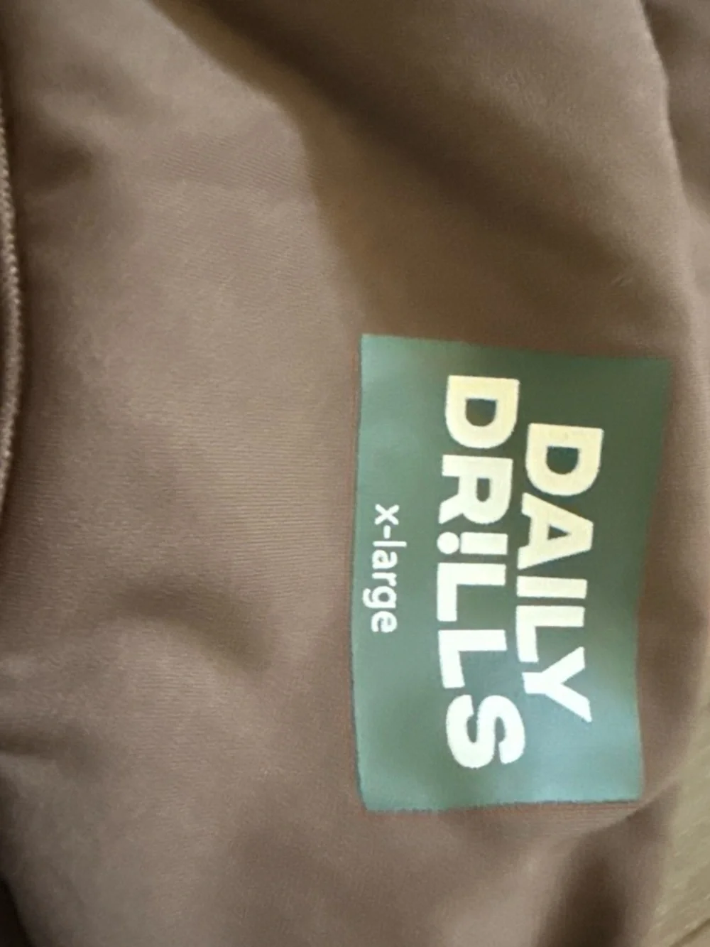 Daily Drills Brown Romper  with Green Logo Patch